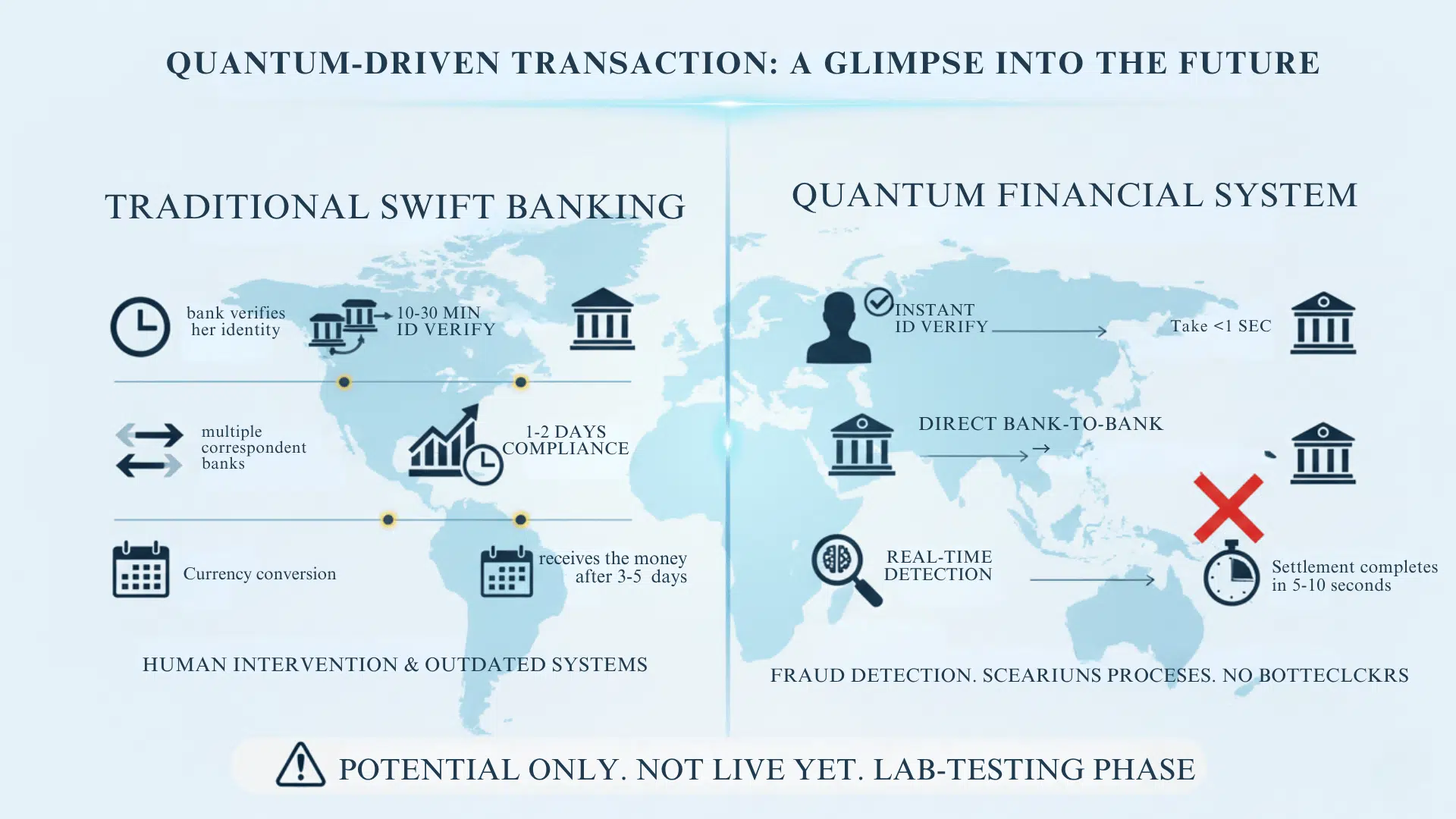 A Glimpse into a Quantum Driven Transaction