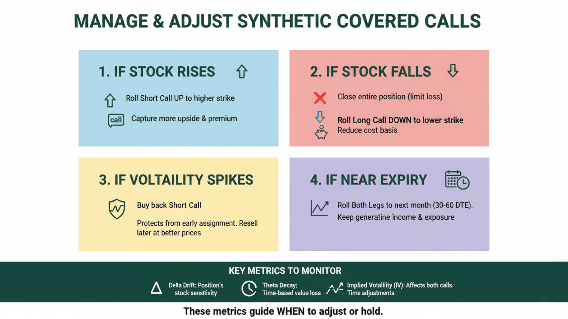 How to Manage and Adjust Synthetic Covered Call