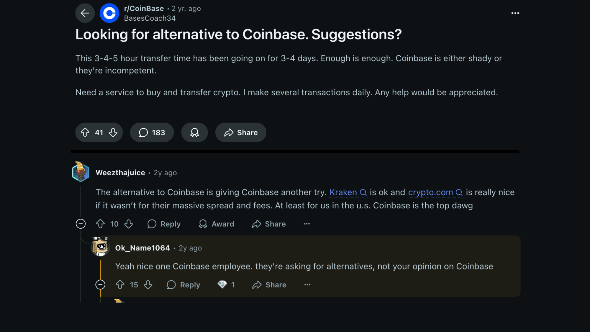 personal community experiences