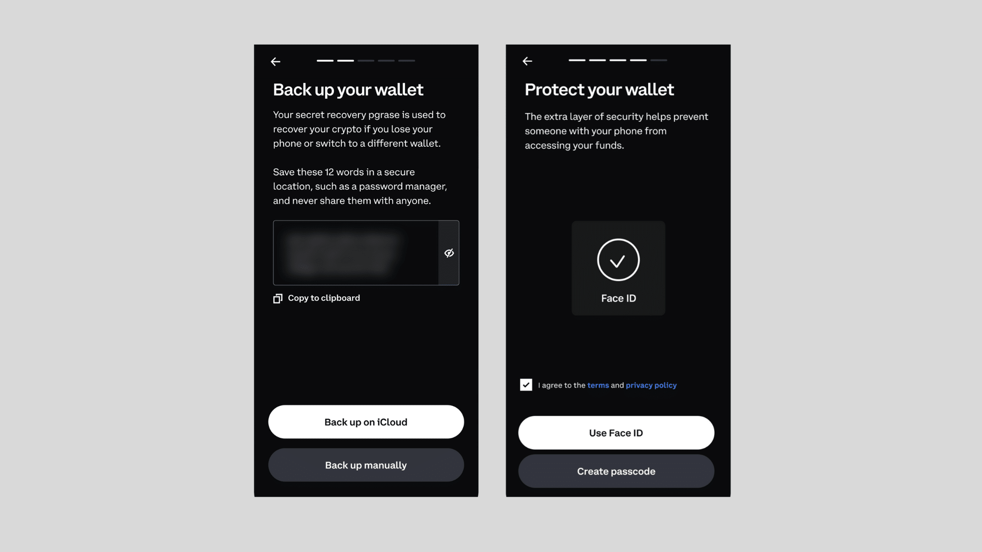 4 security and recovery password reset vs recovery phrase