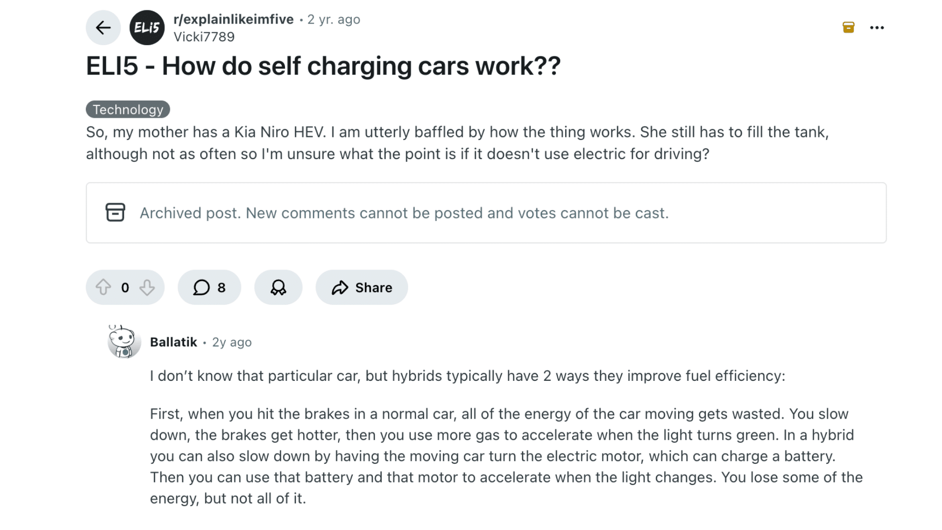 owner experiences with self charging hybrids