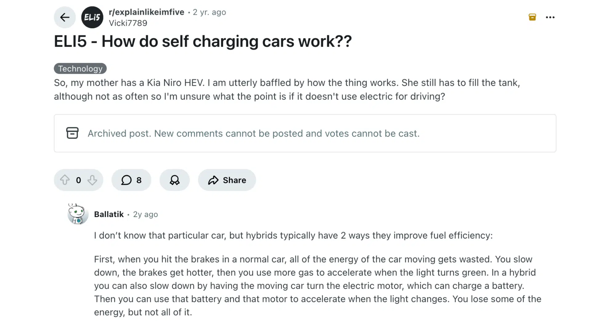 owner experiences with self charging hybrids